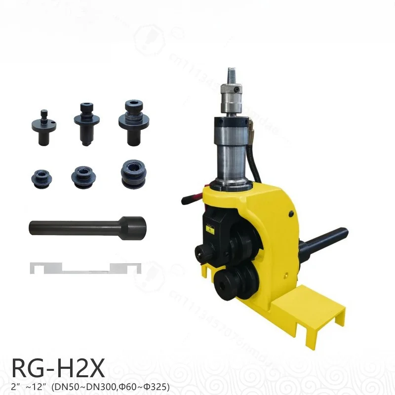 RG-H2X Manual Roll Grooving Machine 2''-12'' Fire Pipe Groover, Pipe Grooving Equipment DN50-DN300 for Fire Protection Pipeline