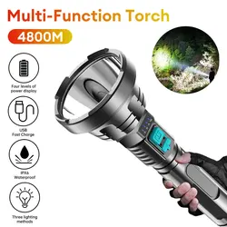 120000LM P700 High Power LED Flashlight Rechargeable Torch 4200m Lighting Light Waterproof Outdoor Camping Lamp Hunting