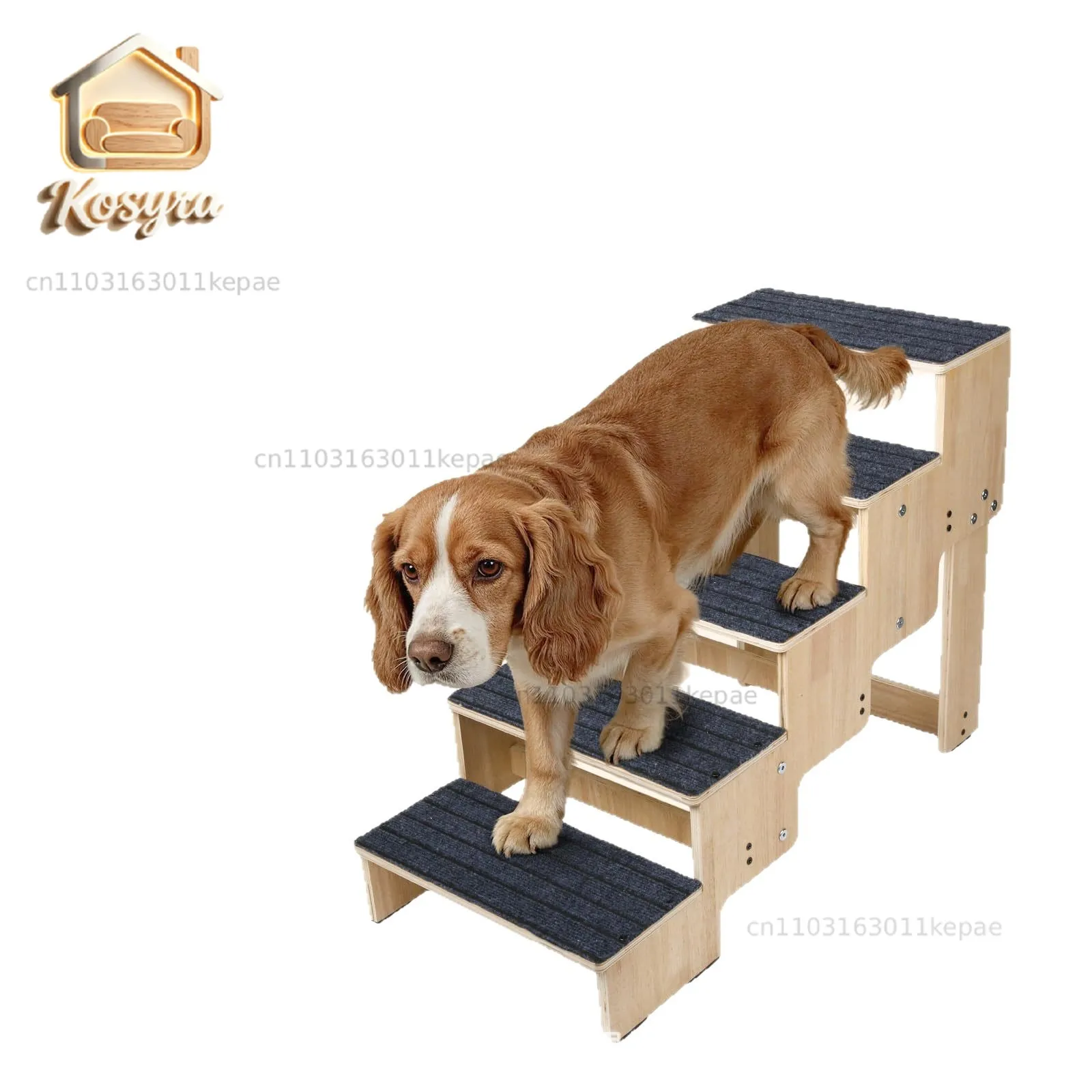 Cross-border wooden dog climbing ladder type pet stairs Small dog assisted uphill stairs Pet climbing dog climbing frame