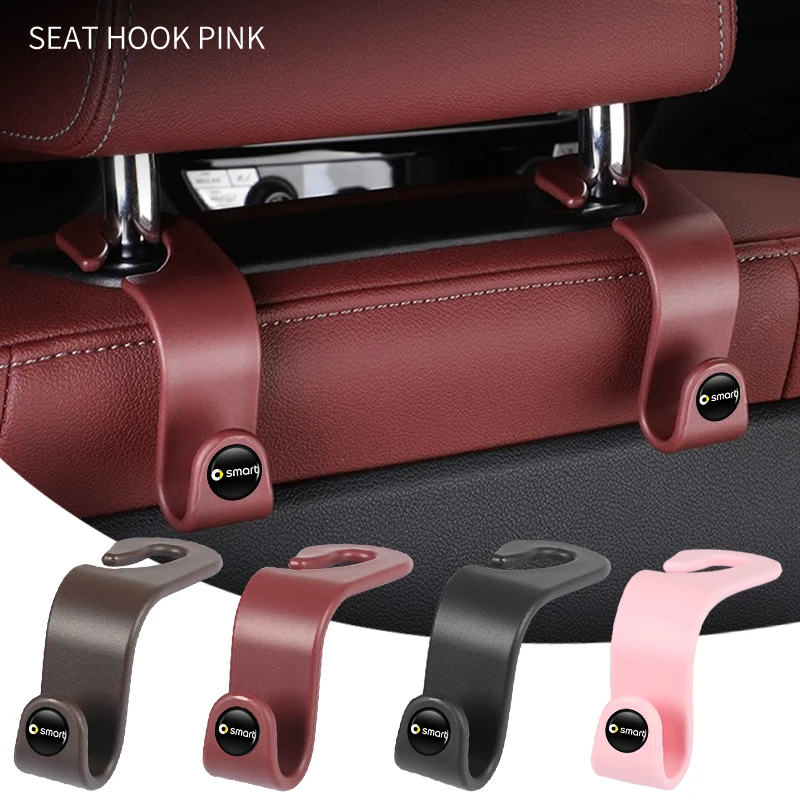 Universal Car Seat Headrest Hook Auto Rearseat Hanger Sticker For Smart Fortwo 451 450 Forfour EQ Cabrio Crossblade ROADSTE