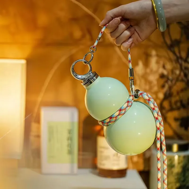 

Портативная уличная термокружка-фляга с соломинкой из нержавеющей стали 316, термос-бутылка для холодной и горячей воды для кемпинга и походов