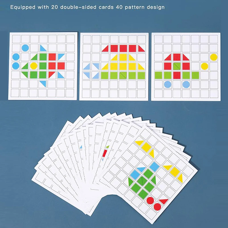 Quebra-cabeça de bloco de madeira Montessori - Jogo de correspondência de cores e formas para idades de 3 a 6 anos, brinquedo educacional não tóxico
