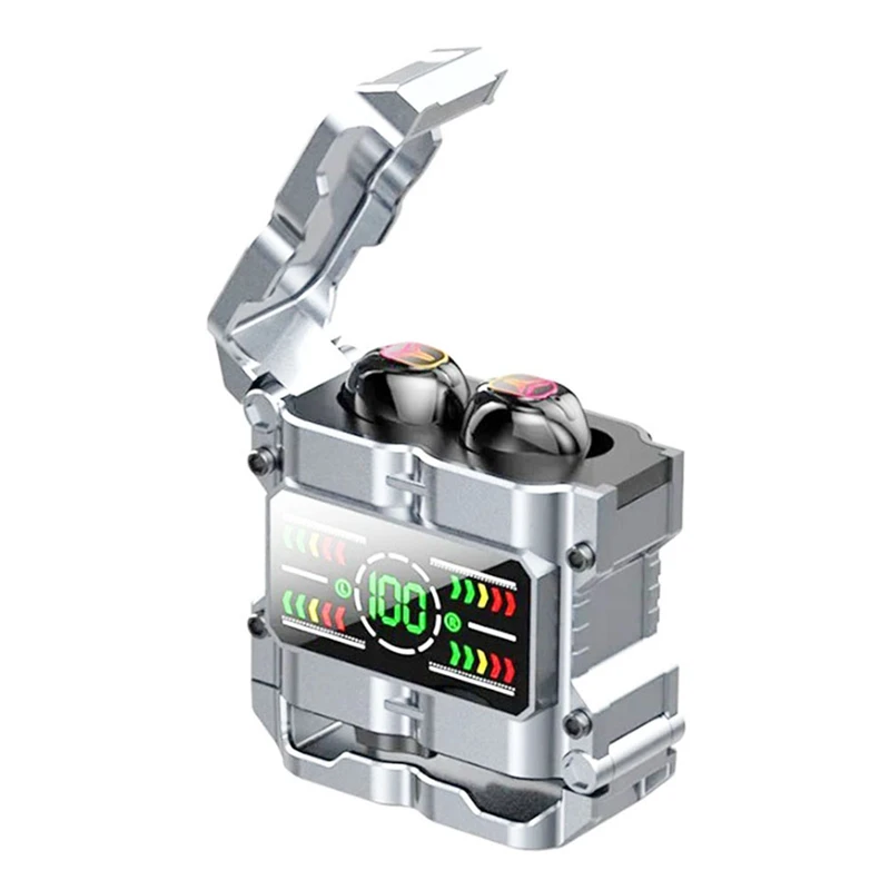 M60 Mecha TWS Fones De Ouvido Sem Fio Bluetooth, Fones De Ouvido Com Cancelamento De Ruído, Estéreo HD, Esportes, Impermeável, Jogos, Toque