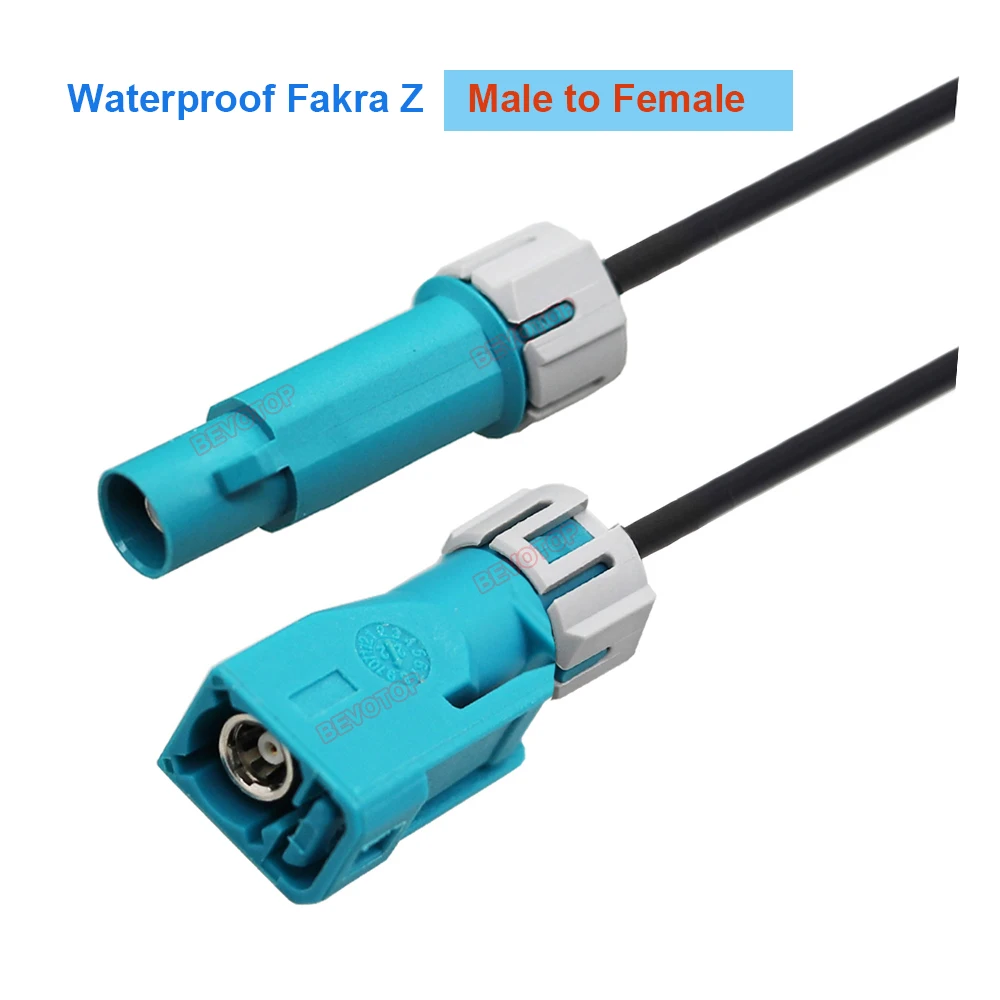 1PCS Waterproof Fakra Extension Cable Code Z Male to Female RG174 Cable 50 Ohm RF Coaxial Pigtail Jumper BEVOTOP Custom-made