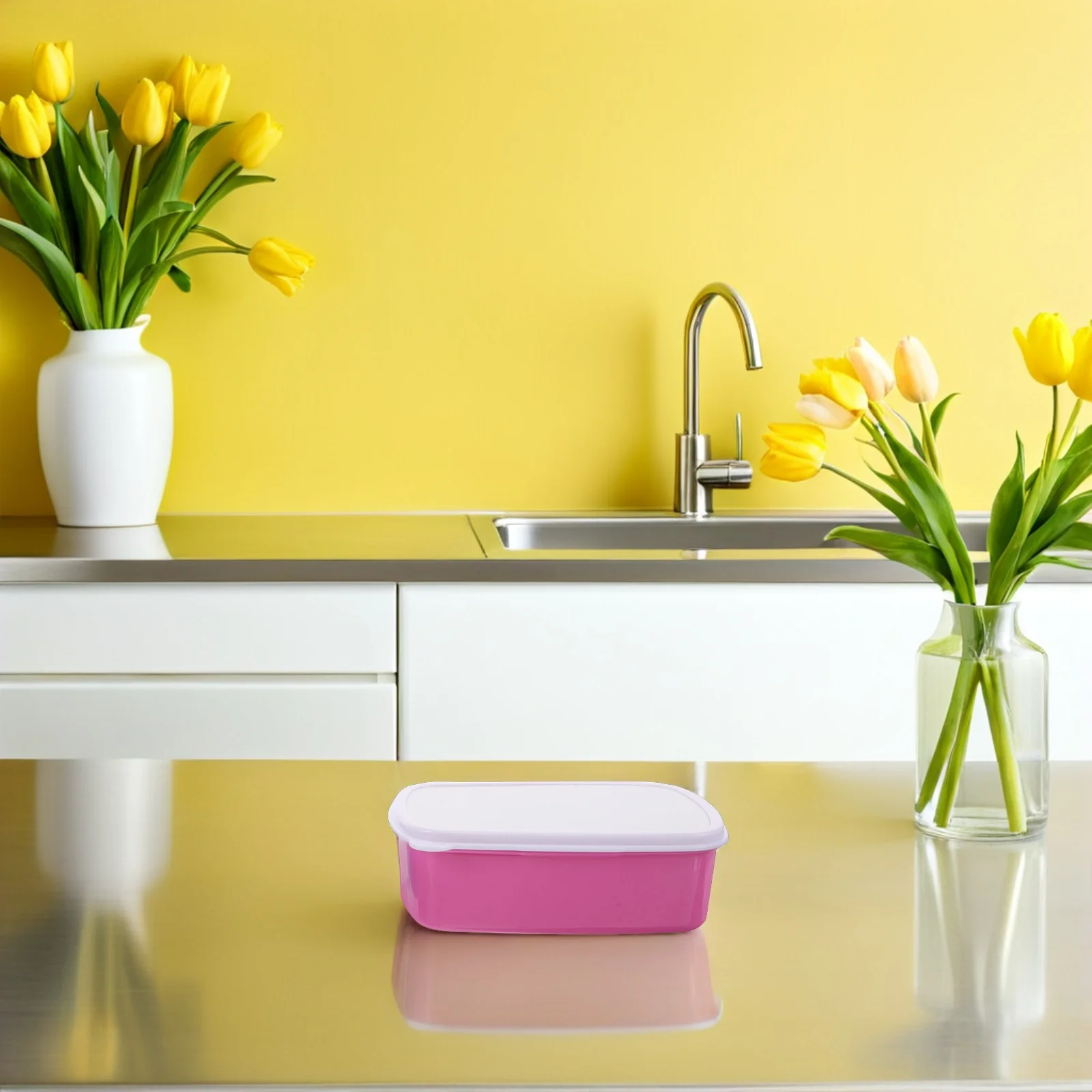 

2pcs Lunch Box: Plastic Food Storage Containers With Lids Bento Lunch Box Adults Reusable Meal Prep Container Portable Leakproof