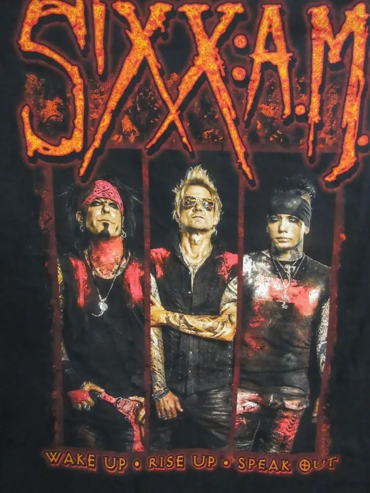 SIXX AM OFFICIAL MERCH 2016 TOUR BAND CONCERT NIKKI SIXX MUSIC SHIRT EXTRA LARGE