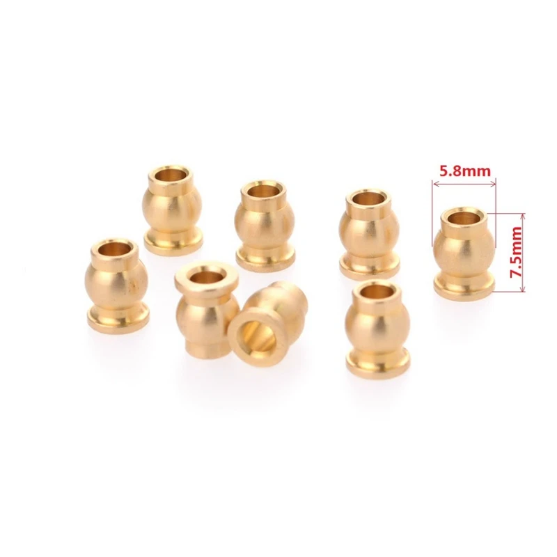 8Pcs Link Rod Metal Ball Bearing Ends Joint Bolt For 1:8 1:10 AXIAL SCX10 II RC Car Truck Scale RC Crawler Truck Off-Road Car Me