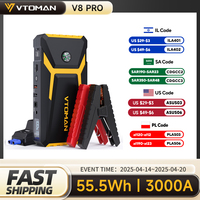 VTOMAN V8 Pro 3000A Car Jump Starter Power Bank 55.5Wh Car Starting Device Fast Charging Car Battery Charger Booster