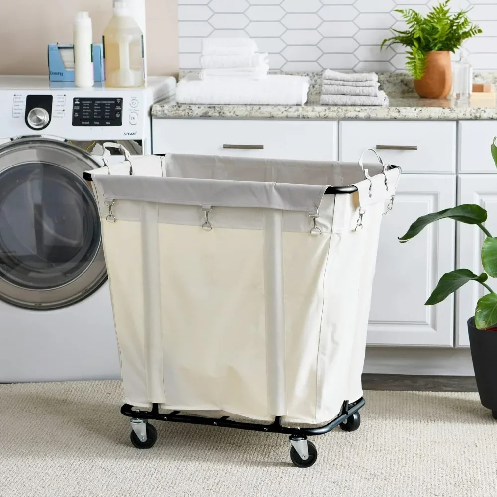 Household Essentials, Black Commercial Laundry Cart