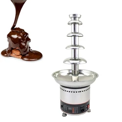 Commercial Chocolate Waterfall Machine Stainless Steel Electric 5 Layers Chocolate Fountain Machine 110V/220V