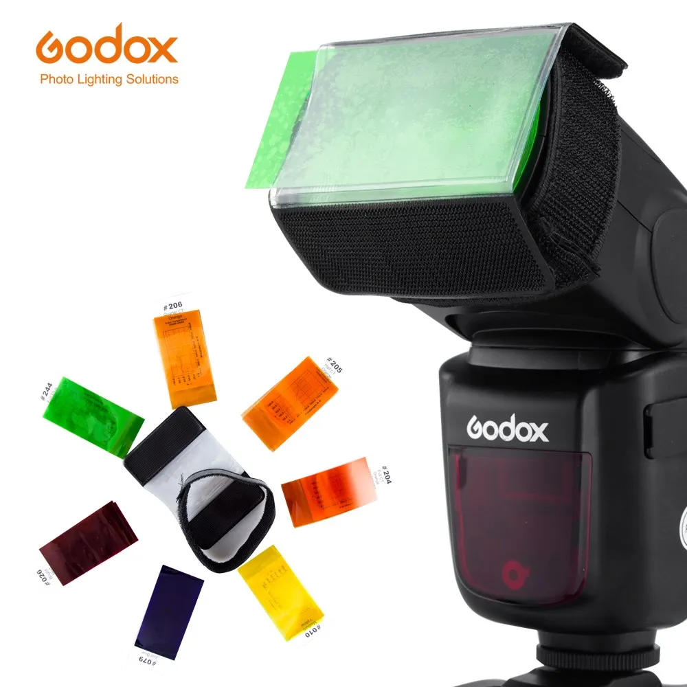 Godox CF-07 Speedlite Color Filter Kit Photography Gels Filters Set Universal for Canon Nikon Sony SLR Camera Flash Light