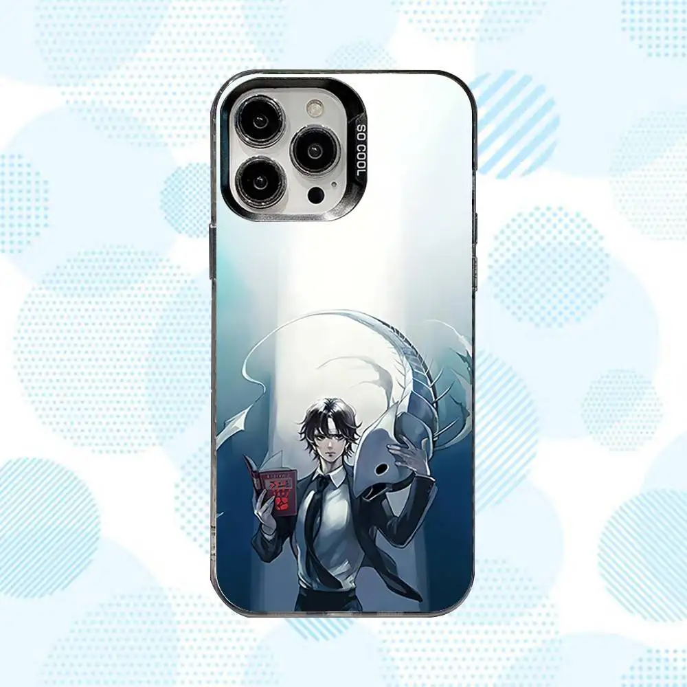 حافظة هاتف C-Chrollo Anime L-Lucilfer لهاتف iPhone 16,15,14,13,12,11,Mini,Pro,SE,MAX غطاء أبيض غير لامع مقاوم للصدمات