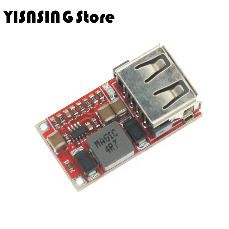 6-24v 24v 12V to 5V USB step down module buck converter phone charger car power supply module efficiency 97.5% Buck