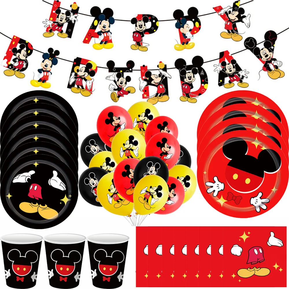 

Disney Mickey Mouse baby shower theme Birthday Party Decoration Cup Plate Napkin for Boys and Girls Baby Shower Birthday Event