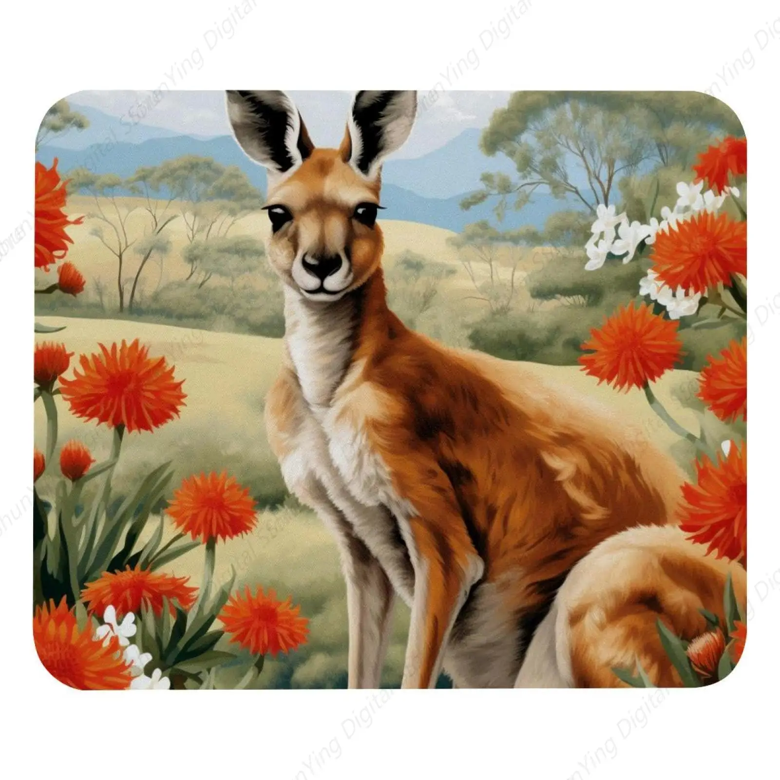 Kangaroo Mouse Pad Anti slip Rubber Portable Suitable for Gaming Office Laptop Mouse Pad 25*30cm