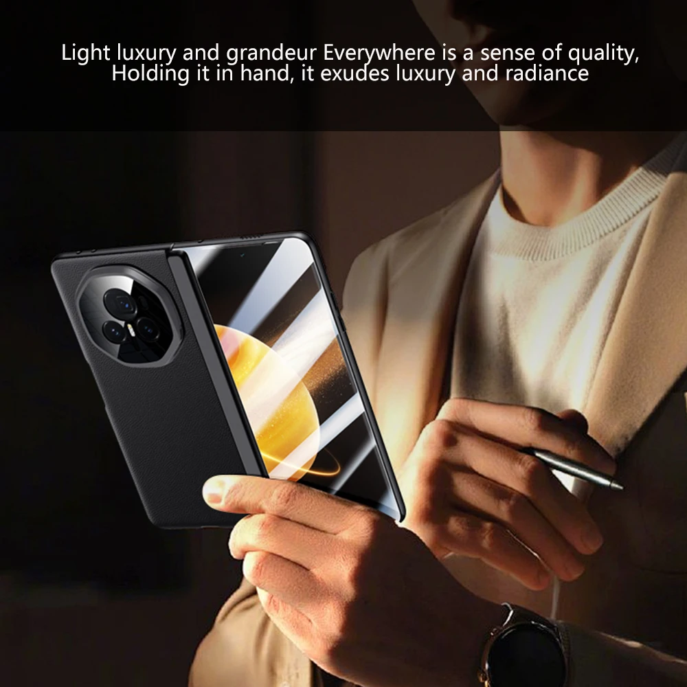 Luxury Hinge Screen Protector Case for Honor Magic V3 V 3 2024 Official Case Shockproof Back Cover Kickstand Skin Case