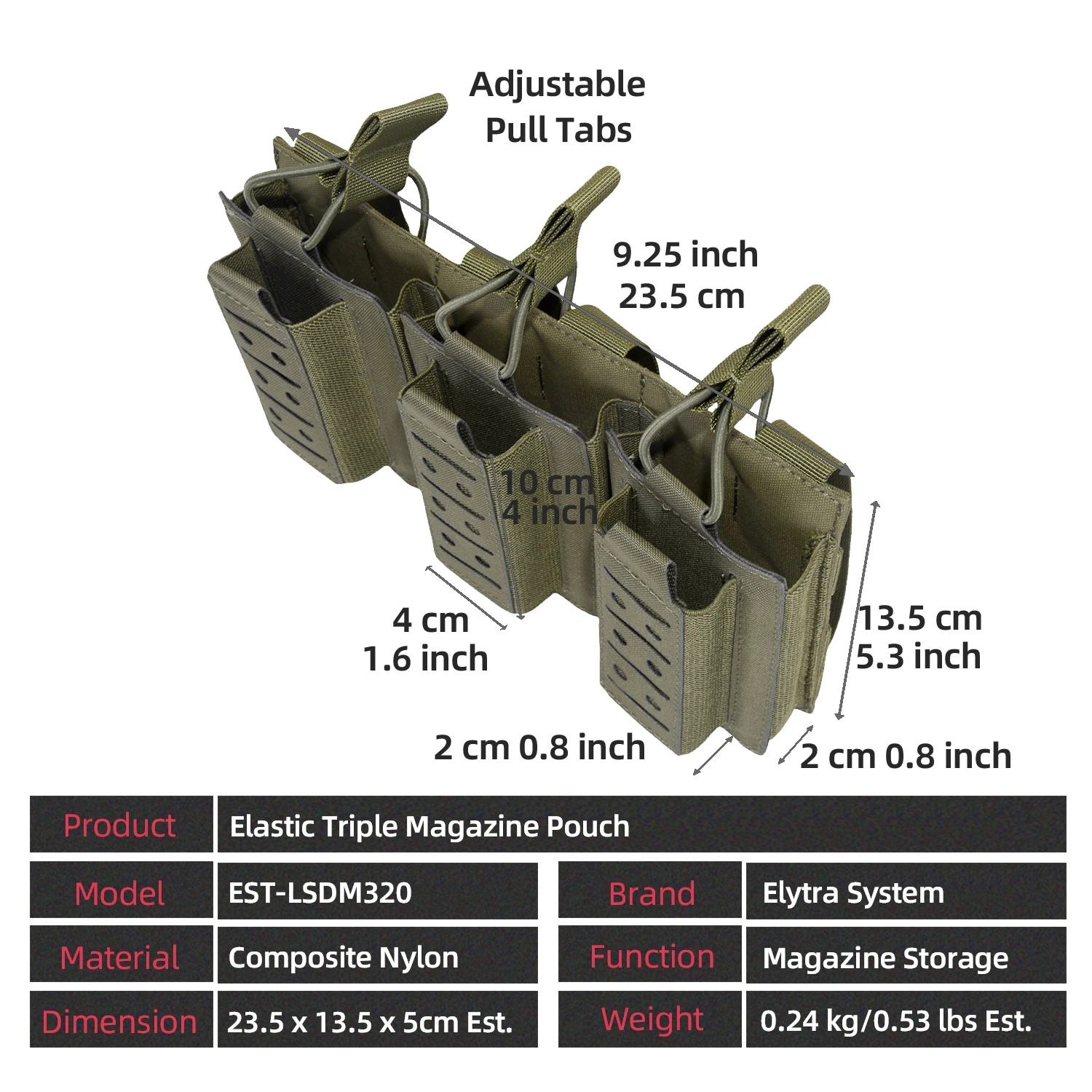 Molle Triplo Magazine Bolsa Titular, Top Aberto, Rifle, Pistola Mag, Transportadora, Saco de cintura, Coldre, Tático, LSR, 9mm, 556