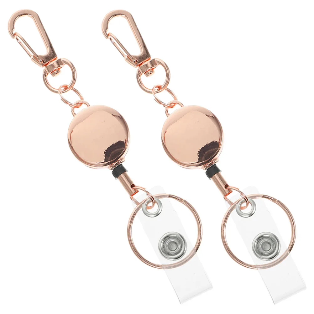 2 قطعة حامل شارة قابل للسحب مفتاح سلسلة سبائك الزنك العملي Id شارة بكرة للممرضات المعلمين الطلاب العاملين #3