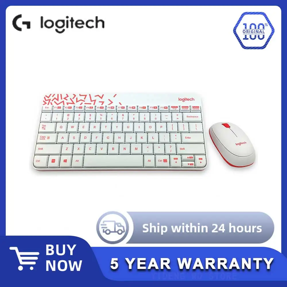 

Logitech MK240 Wireless Keyboard and Mouse Set for Notebook Computers - USB Thin Model - Miniature Home Office Convenience