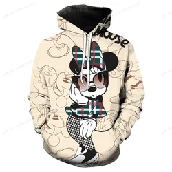 Women Sweatshirt  Jacket  Clothes  Hoodies Women's Pockets Long Sleeve Pullovers Disney Minnie Mickey Mouse Female Tops