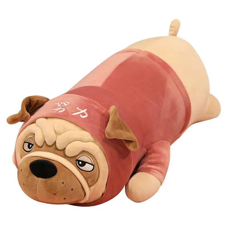 Cartoon Shar Pei Plush Toy Cute Dog Long Pillow Sofa Cushion Baby Sleeping Appease Toys Children Girl Room Decoration Xmas Gifts