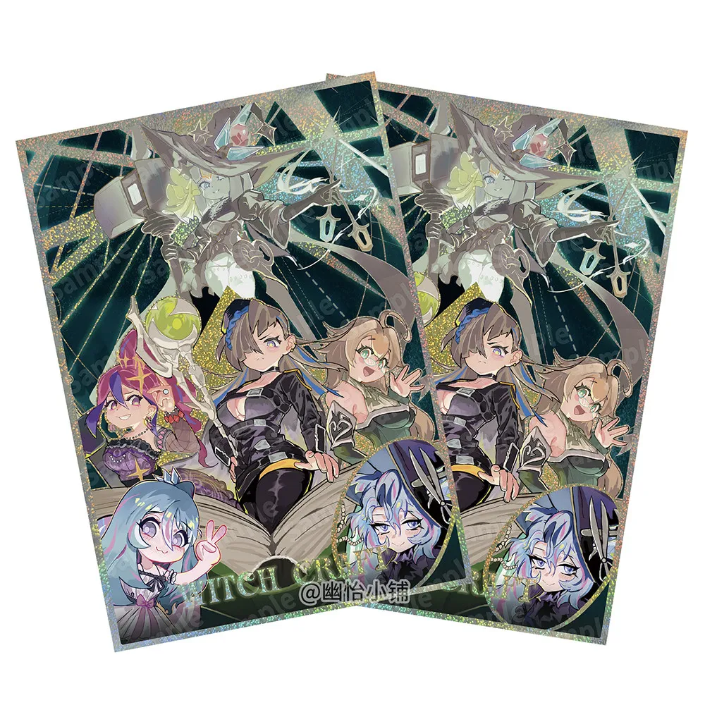 50Pcs/set 63X90Mm Diy Yu-Gi-Oh! Witchcrafter Madame Verre Card Sleeves Color Flash Ygo Card Protective Cover Gift Toys