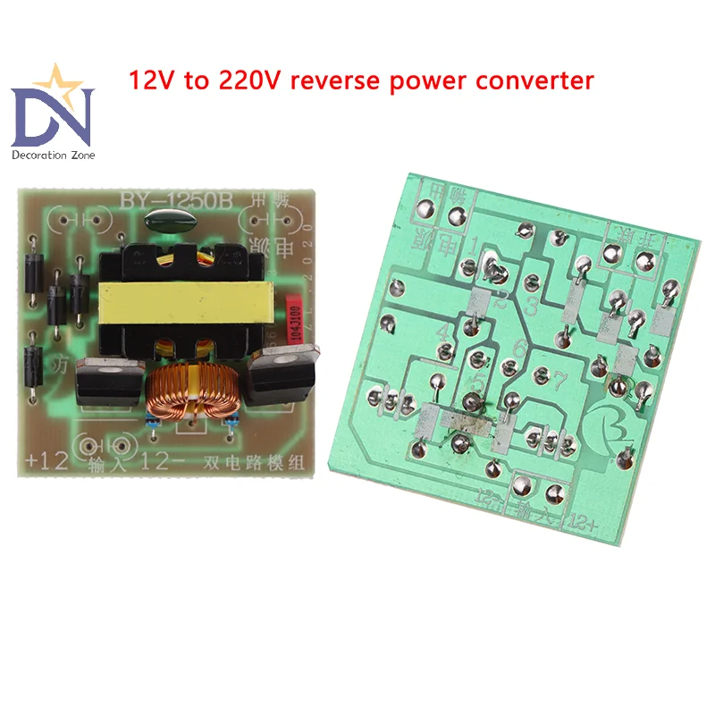 

DC-AC Inversion Power Module, 12V to 220V Step Up Regulator, Dual Channel Boost Inverter Converter