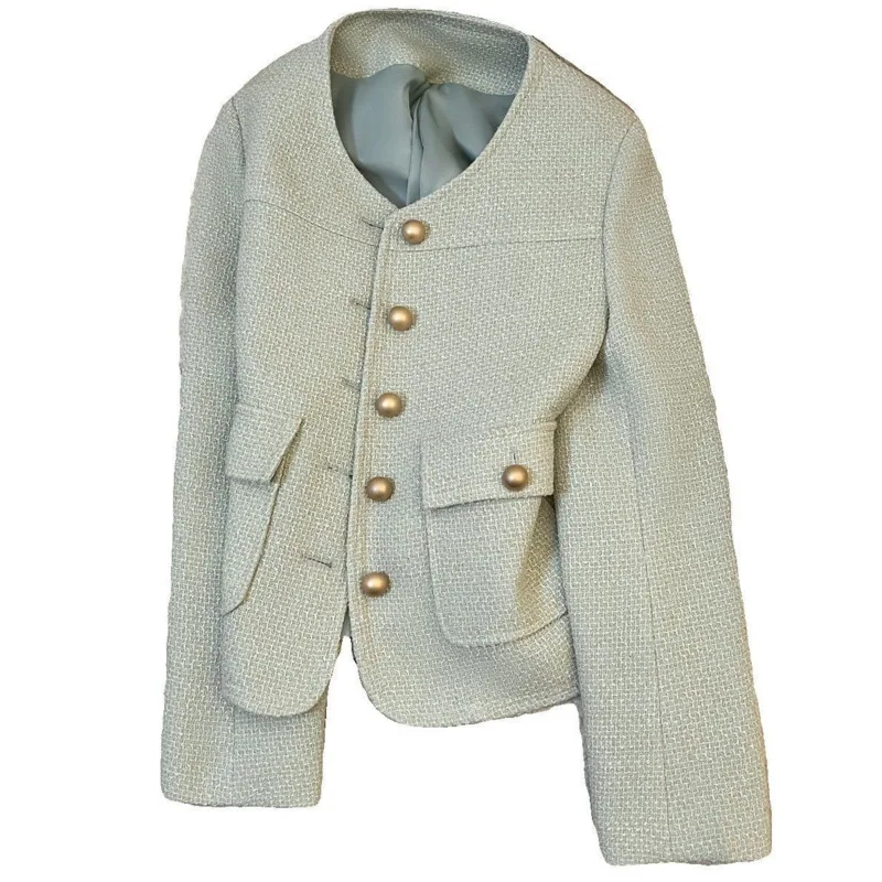 New Elegant Blazers Women Chic Elegant Coats Single Button Design Fashionable Casual Long Sleeve Office Lady Streewear