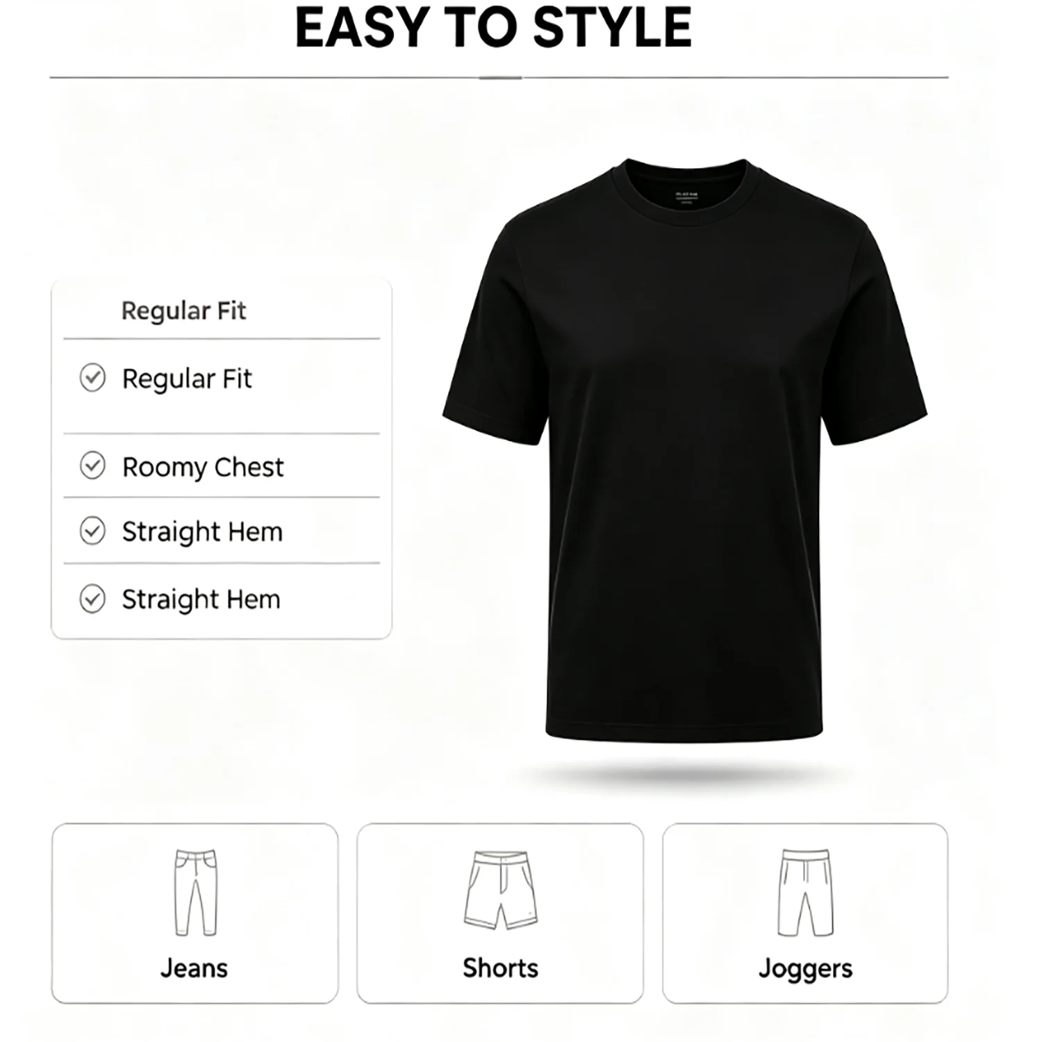 Unisex Summer Loose-Fit Casual Short-Sleeve T-Shirt with Fun American-Style Cartoon French Fry Print