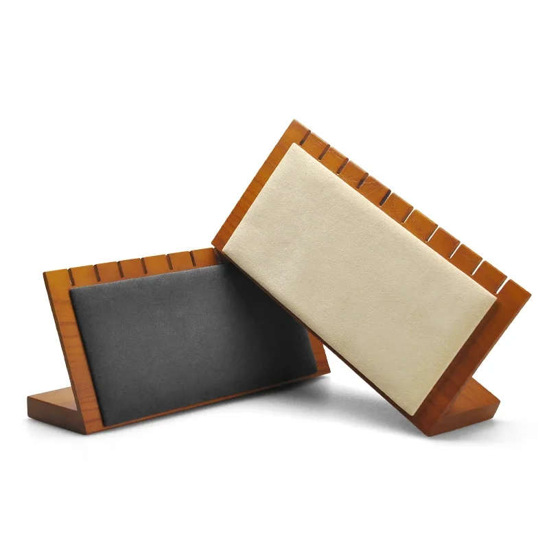Oirlv-Soporte de madera para collar y pulsera, organizador de madera maciza, estante de exhibición
