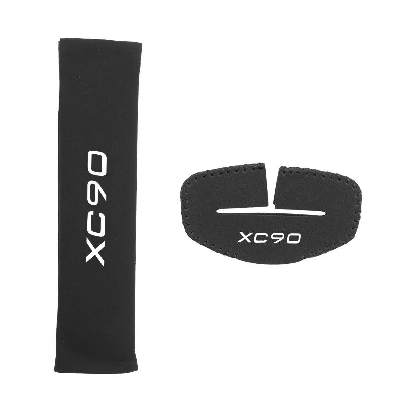 لوازم السيارات الداخلية الجلد المدبوغ زغب غطاء حزام الأمان لفولفو XC60 C30 T6 S60 C70 XC40 V40 XC70 V70 V60 V50 S80 S40 AWD V90 S90