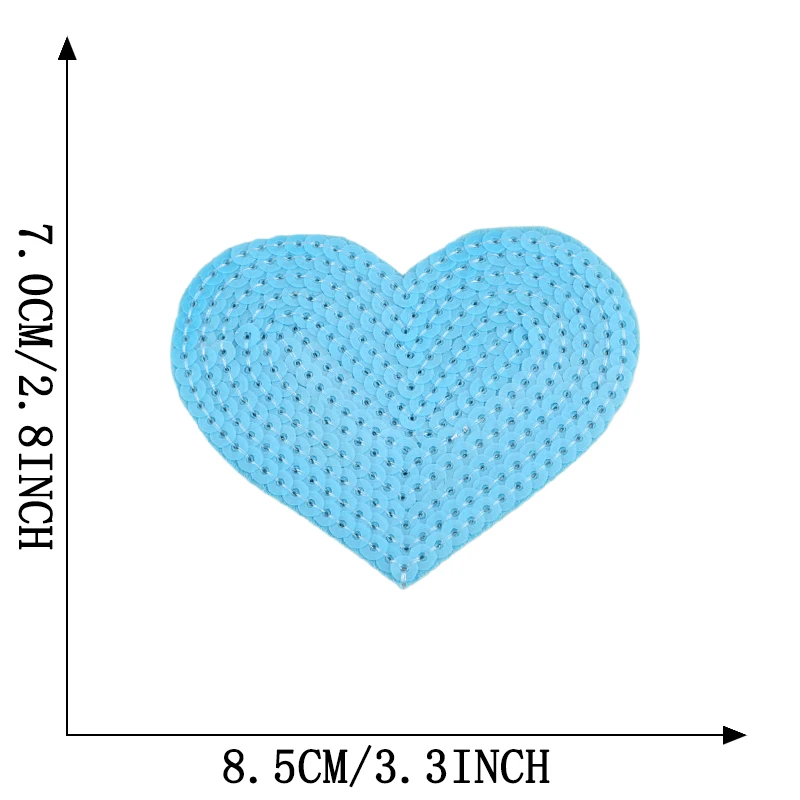Eisen auf Patches für Kleidung Stern Herz Pailletten Thermo jacke DIY gestickt nähen Aufkleber Rucksack niedlichen Parche Kinder Ropa Glitter – Detail 6