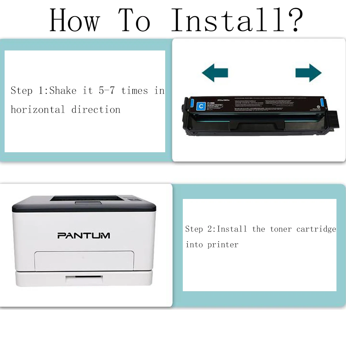 Cartouche de Toner pour Pactus CTL-1100HK CTL-1100HC CTL-1100HM CTL-1100HY CTL-1100XK CTL-1100XC CTL-1100XM CTL-1100XY CTL1100K