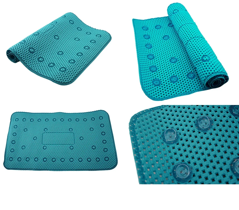 

Shower Bath Mat Bathtub Non Slip Soft Waffle Texture Cushioned Bathroom Rug Spa Bathtub Floor Mat Waterproof Anti Slip Shower