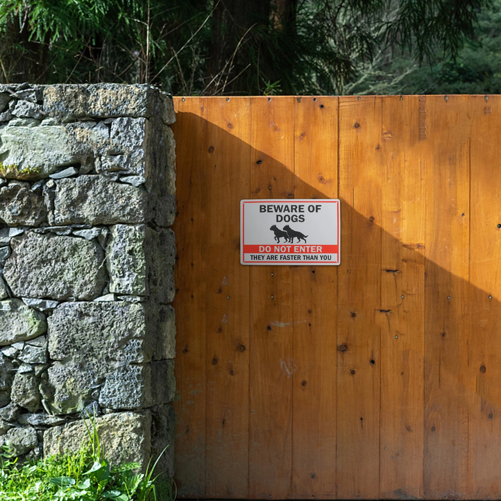 

Garden Decoration Beware of Dog Sign for Fence Indoor Iron with Stake Aware The