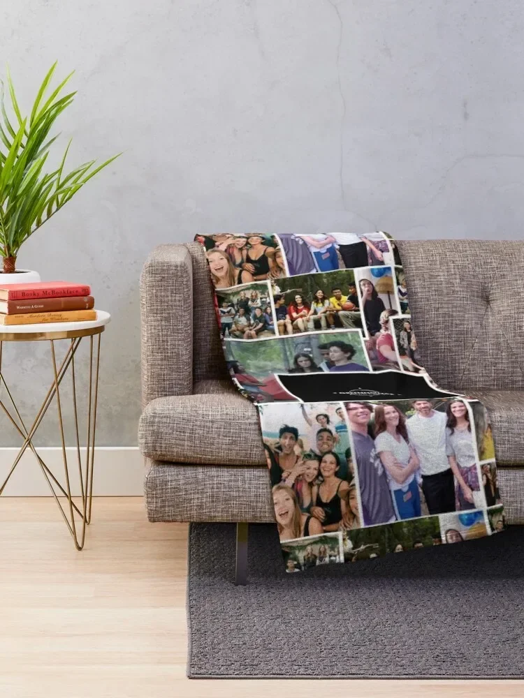 Greenhouse Academy Collage Throw Blanket Plaid on the sofa Giant Sofa Flannel Fabric Decorative Throw Blankets