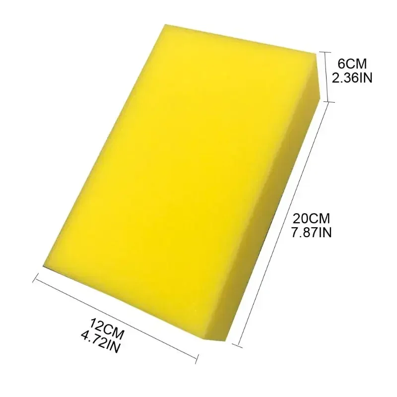 5 Pcs Yellow Car Wash Wax Square Sponge Extra Soft Large Size Washing Cellulose Super Absorbent Multi-use Cleaning Tool