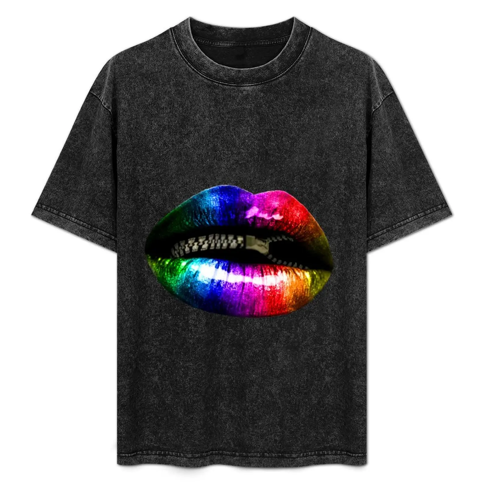 

Zips and Lips - Clothing T-Shirt Everyday Wear Basic Short Sleeve Top