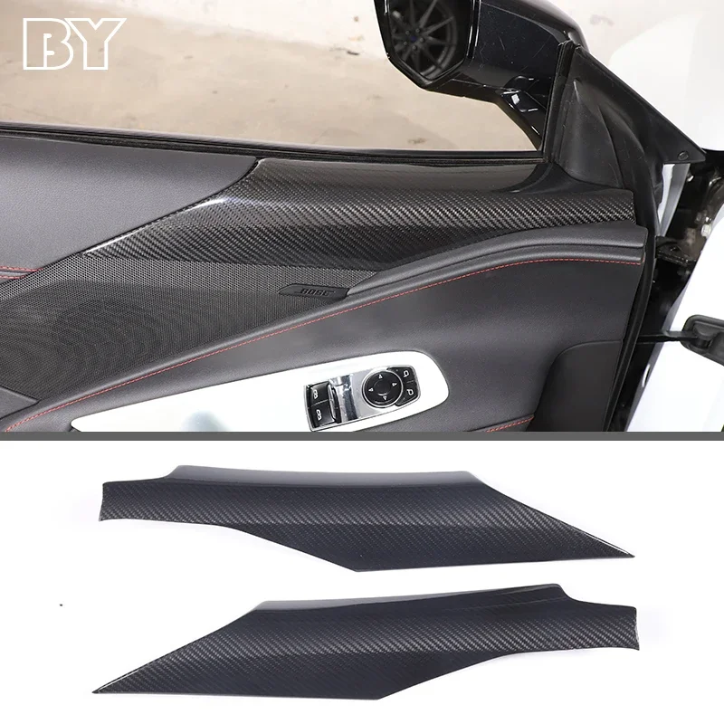 

100% Real Carbon Fiber Front Speaker Cover Panel For Corvette C8 Z06 Z51 Stingray Coupe Convertible 2020-2022 Interior Accessory