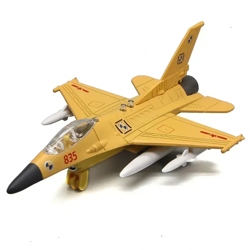 نموذج سبيكة طائرة مقاتلة من Air Force F-16 مجموعة المتحمسين العسكريين تتميز بتأثيرات ضوئية صوتية إلكترونية هدية للأطفال