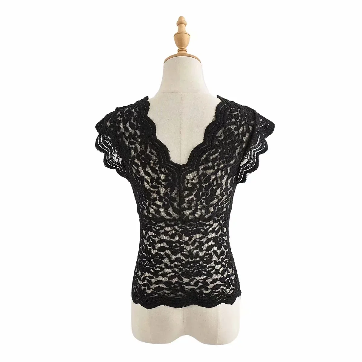 S-5XL Lace Blouses Shirts Sexy Club Female Acrylic Shirts Deep V Summer Fashon Tops Lace Sexy V Neck Sleeveless Fashon Top
