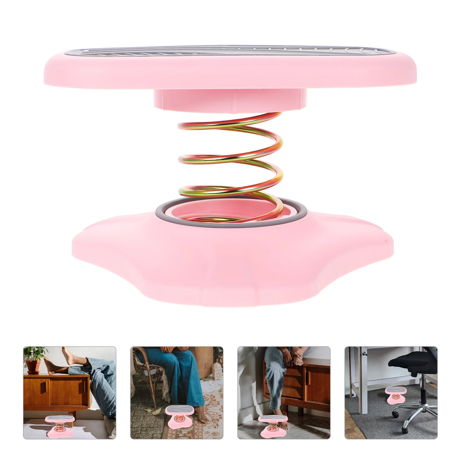 2 Pcs Pedal Toilet Companion Foot Rest Desk Rocking Stool Swing Rocker Pp Steel Office Pregnant Woman