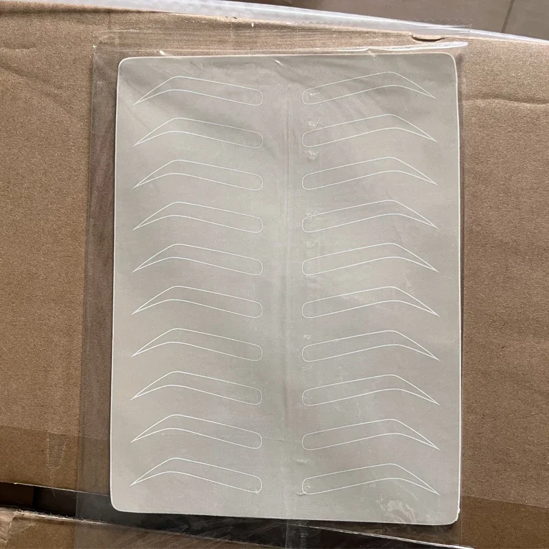 Microblading لوازم الحاجب ممارسة اللاتكس الجلد تجميل دائم الحاجب الوشم التدريب الجلد لا حاجة الحبر خط أسود/أبيض