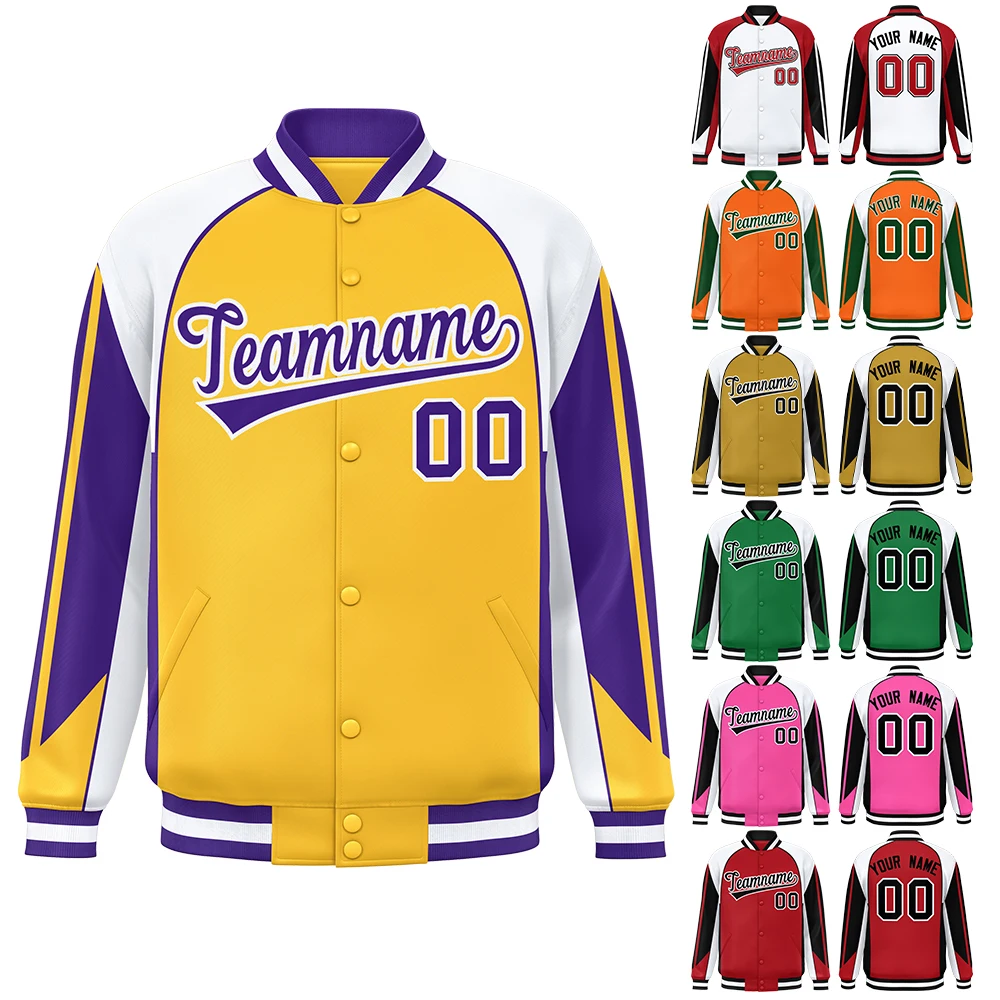 

Custom Logo Embroidery Vintage Baseball Letterman Varsity Jackets for Men Stand Collar Plus Size Winter Season