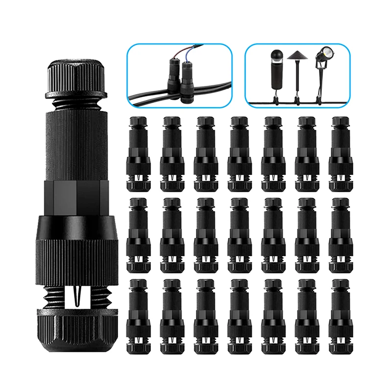 1/2Pcs Piercing Terminal Low Voltage Cable Connector Quick Electrical Cable Waterproof Crimp Outdoor Wire Terminal Block