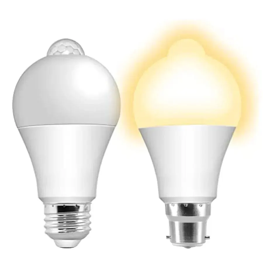 85-265V 12W PIR Motion Sensor LED Light Bulb Smart Bulb Motion Activated ON/OFF Home Lights Lamp