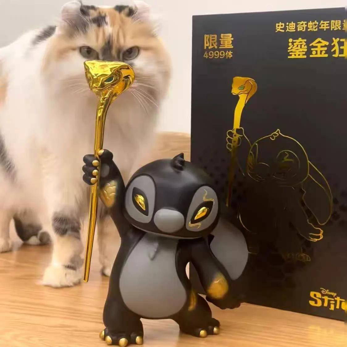 

Limited Style Year Of The Snake Fashion Disney Stitch Figure Kawaii Stitch Angie Anime Figure Room Ornament Children Toys Gift