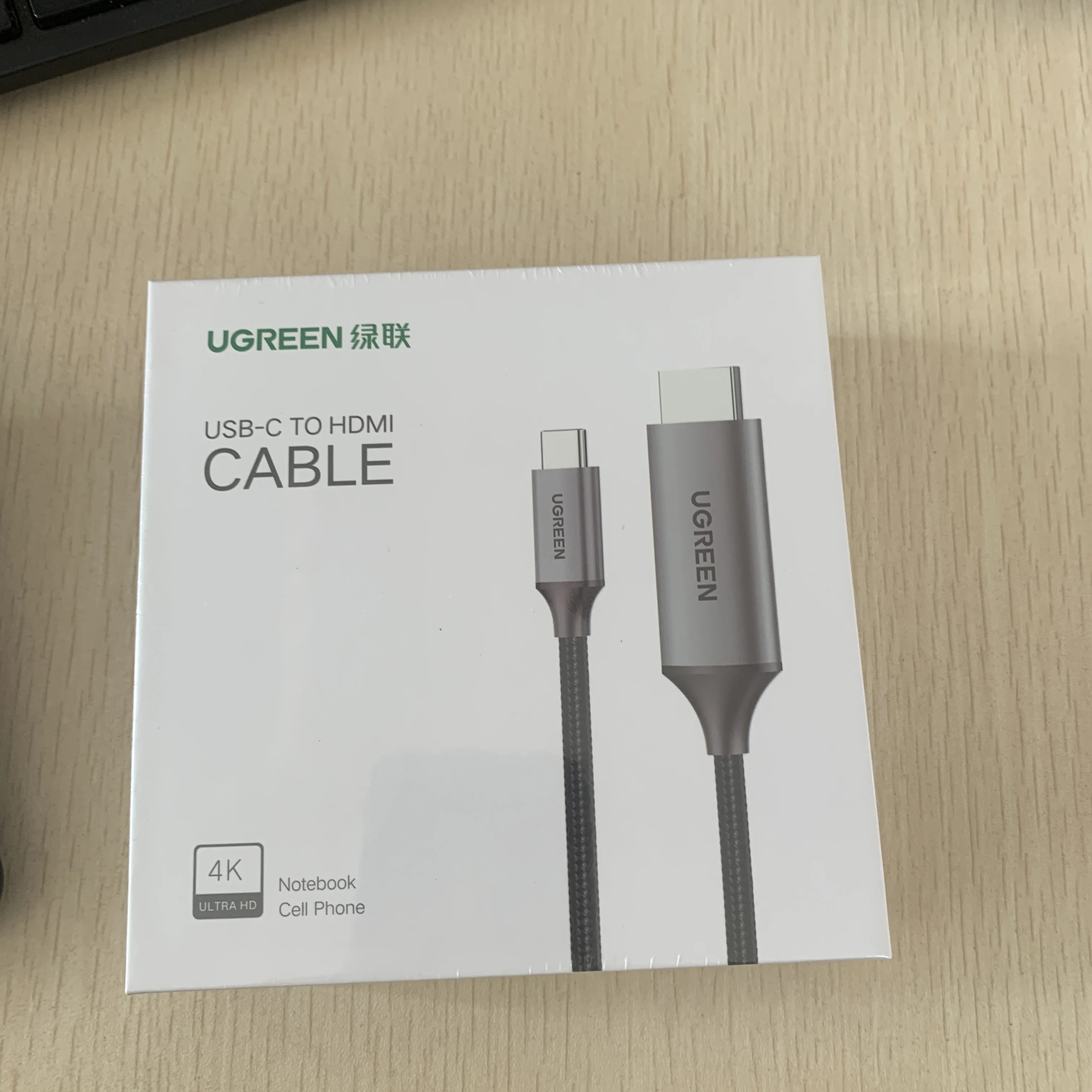 كابل UGREEN USB C إلى HD-MI للمكتب المنزلي من النوع C إلى كابل HD-MI 4K@60 هرتز Thunderbolt 4/3 إلى HD-MI