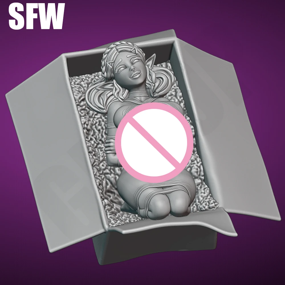 

1/24 3d Print Model Kit SSexy Girl Little Gift Model Resin Figure Model Kit Diy Micro Reduction Statue Unpainted Garage Kit Toys