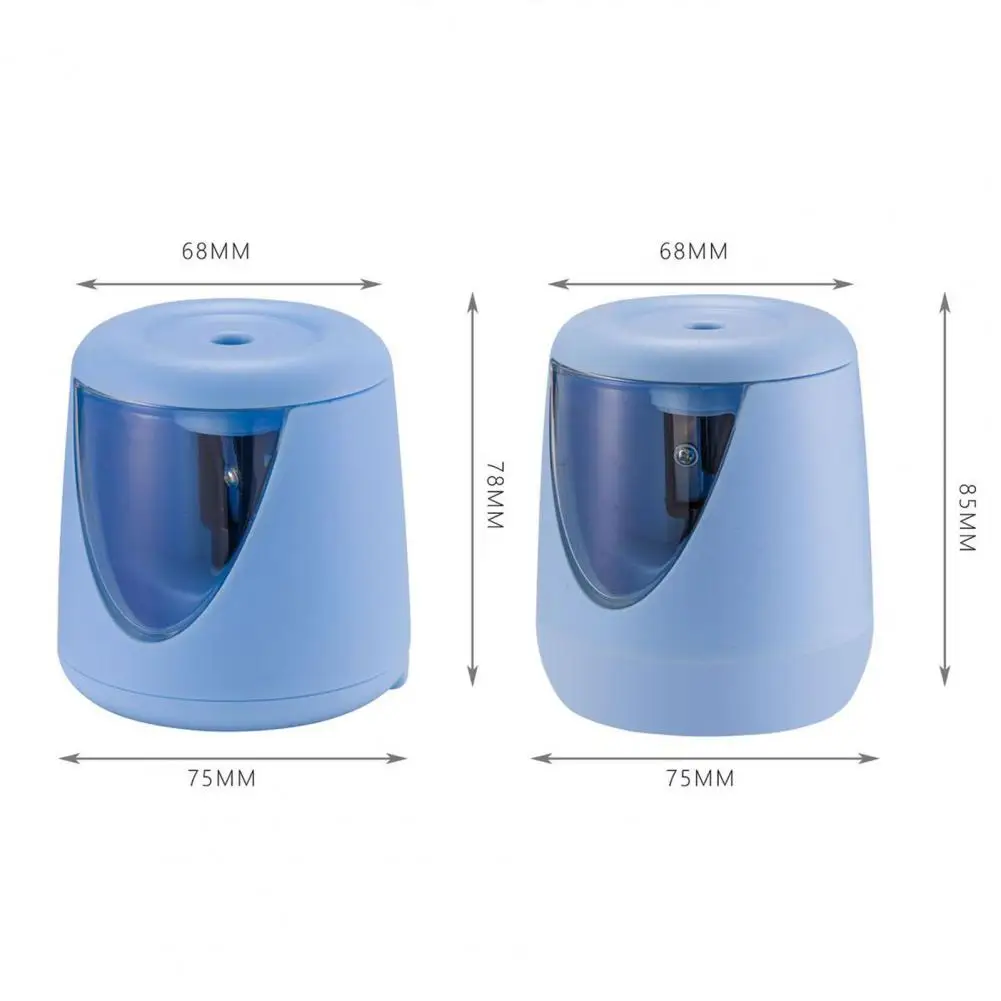 1 Set Electric Pencil Sharpener with Cutter USB Rechargeable Battery Operated Portable Automatic Pencil Sharpener School Student